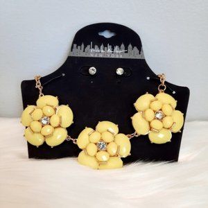 Nicole Miller Floral Necklace and Earring Set NWT
